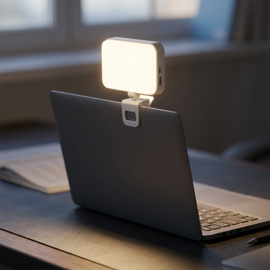 Clip-On LED Fill Light for Phone, Laptop and Camera Work