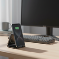 Foldable Magnetic Wireless Charger Stand, 15 W, USB-C, Black or White