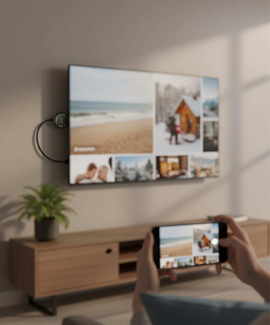 Wireless HDMI Screen Mirroring Dongle, 1080p, for Android and iOS