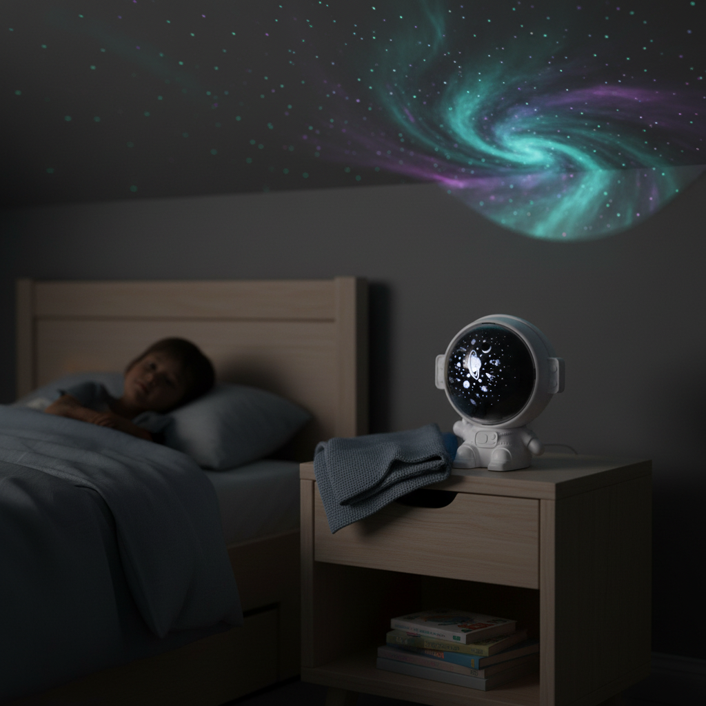 Astronaut Galaxy Projector Night Light with Nebula and Stars, Rechargeable
