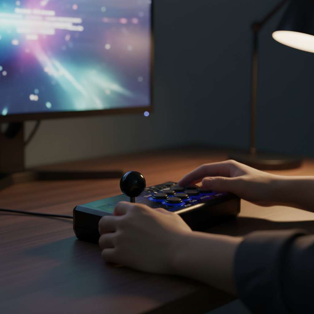 USB Fighting Stick Arcade Controller for PC, Android and Consoles
