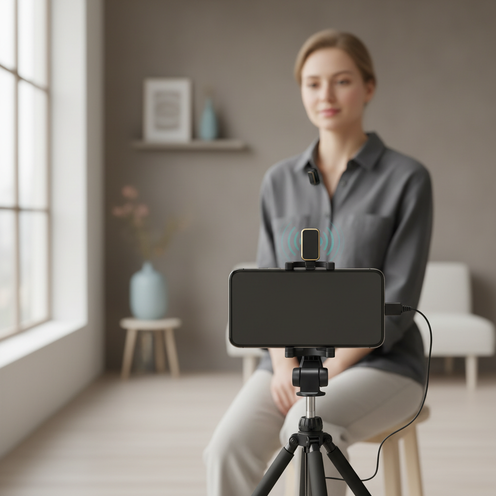 Wireless Lavalier Clip Microphone for Phones and Tablets