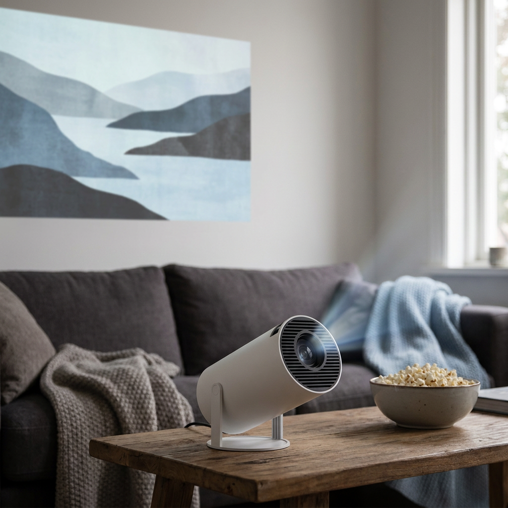 Smart Home Theater Projector with 1080p Support, 130 cm Screen