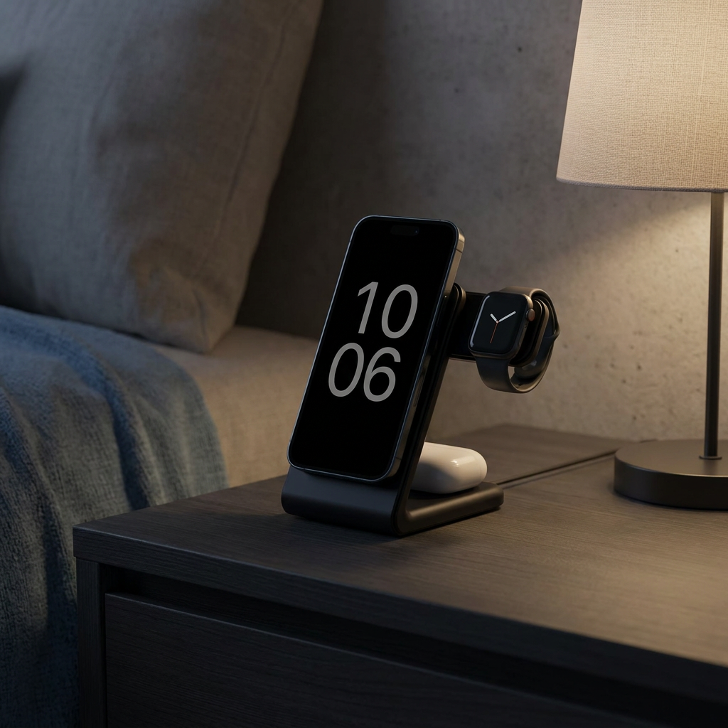 3-in-1 Magnetic Wireless Charging Stand for Desk