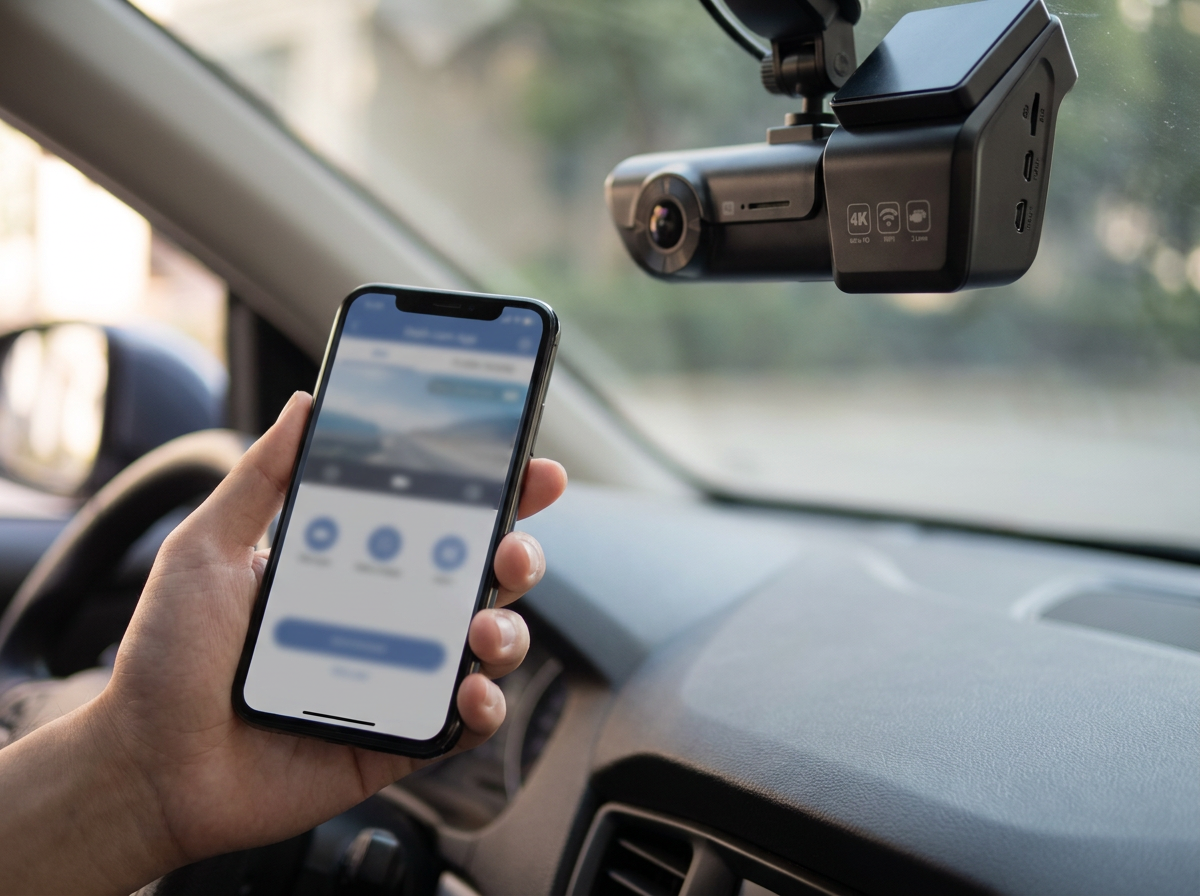 4K Wi-Fi Dash Cam with Vehicle DVR Recorder and GPS Option