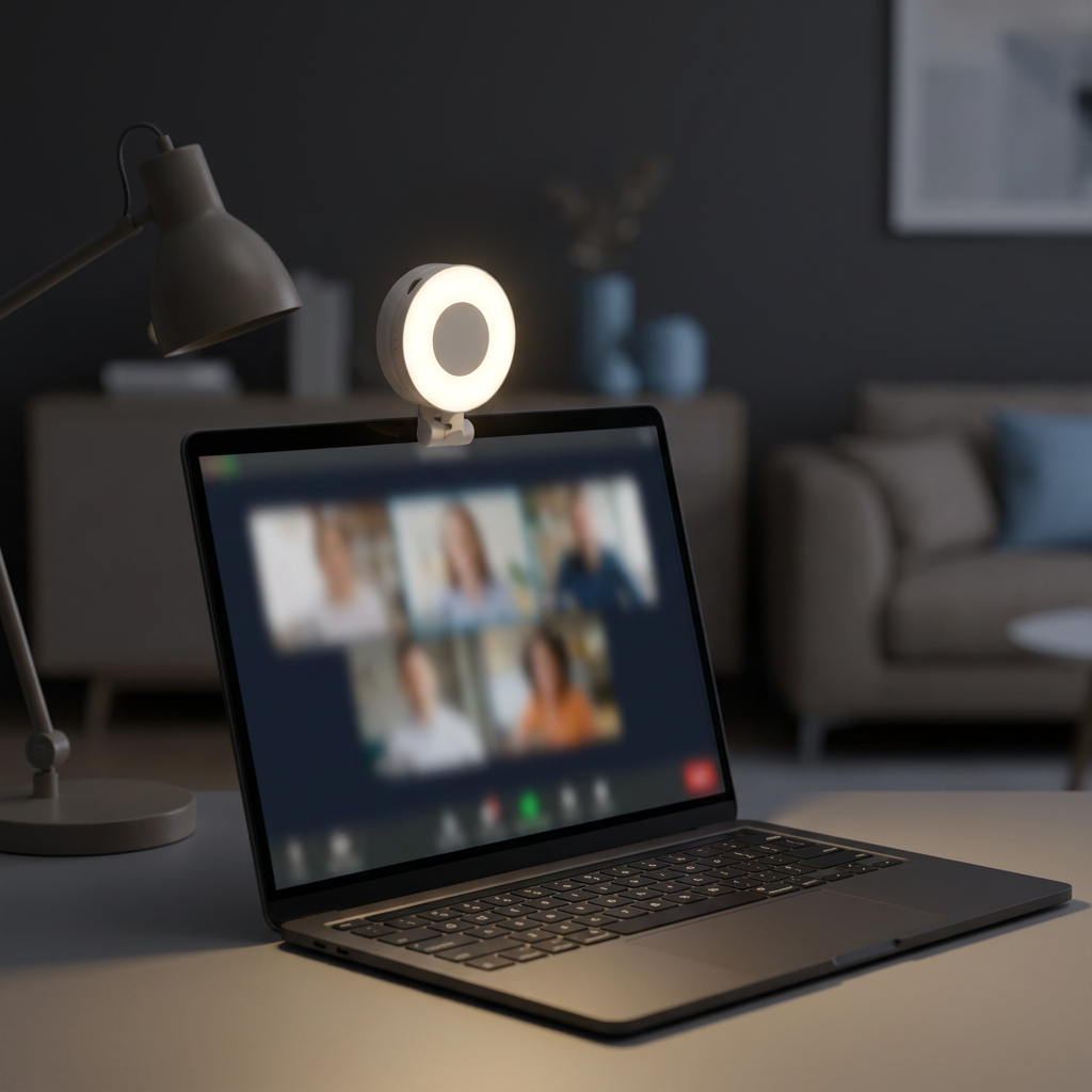 Magnetic Phone Fill Light with Mirror, Clip-On Options