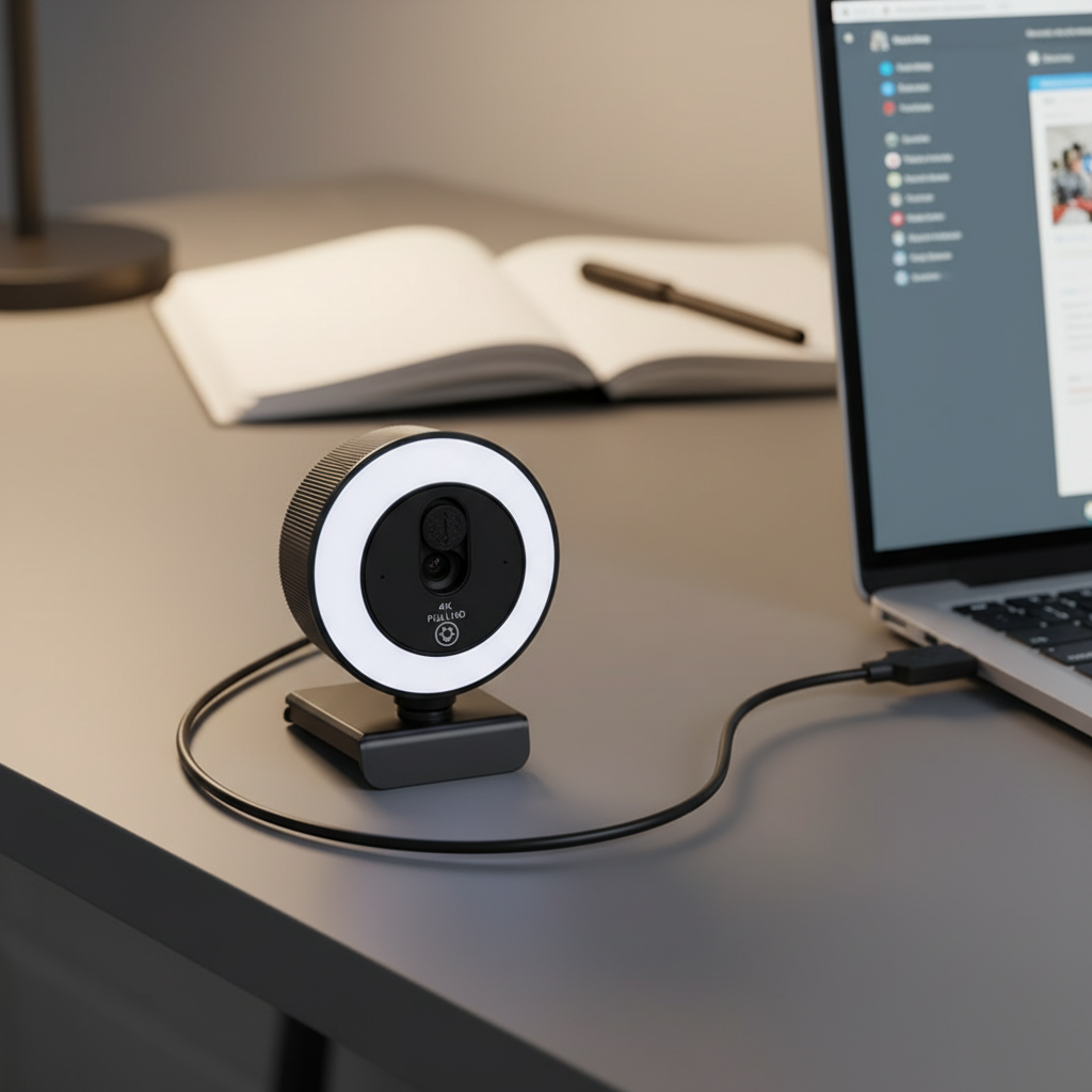 USB Webcam with Built-in Mic — 1080p, 2K or 4K Options