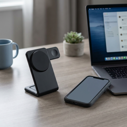 3-in-1 Magnetic Wireless Charging Stand for Desk