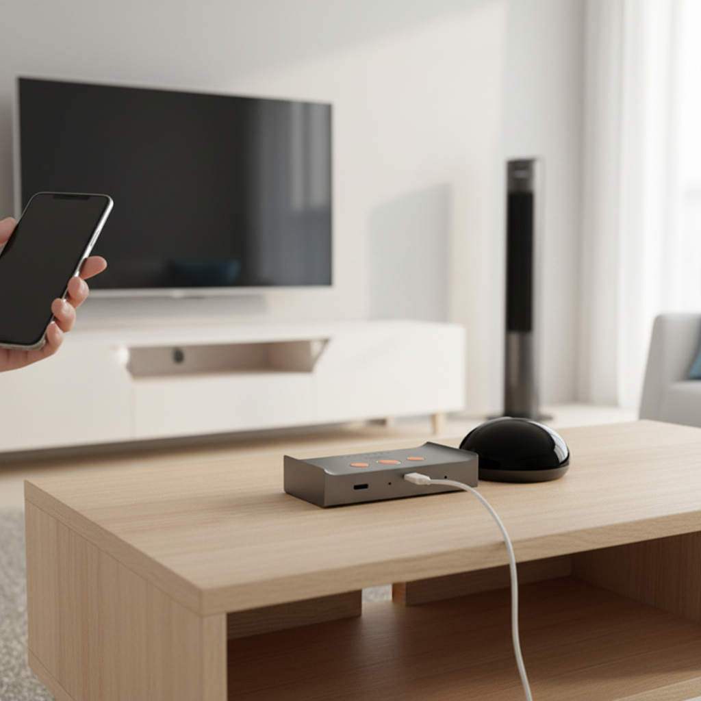 Wi-Fi Infrared Universal Remote Hub for TV, AC and Fans, Works with Alexa and Google
