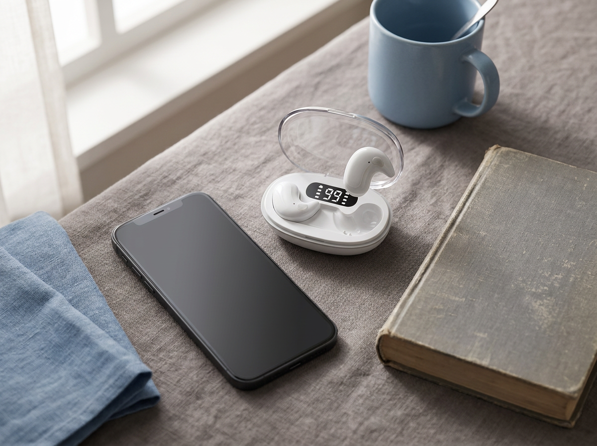 Mini Wireless Earbuds with Low-Profile Ear-Hook Fit