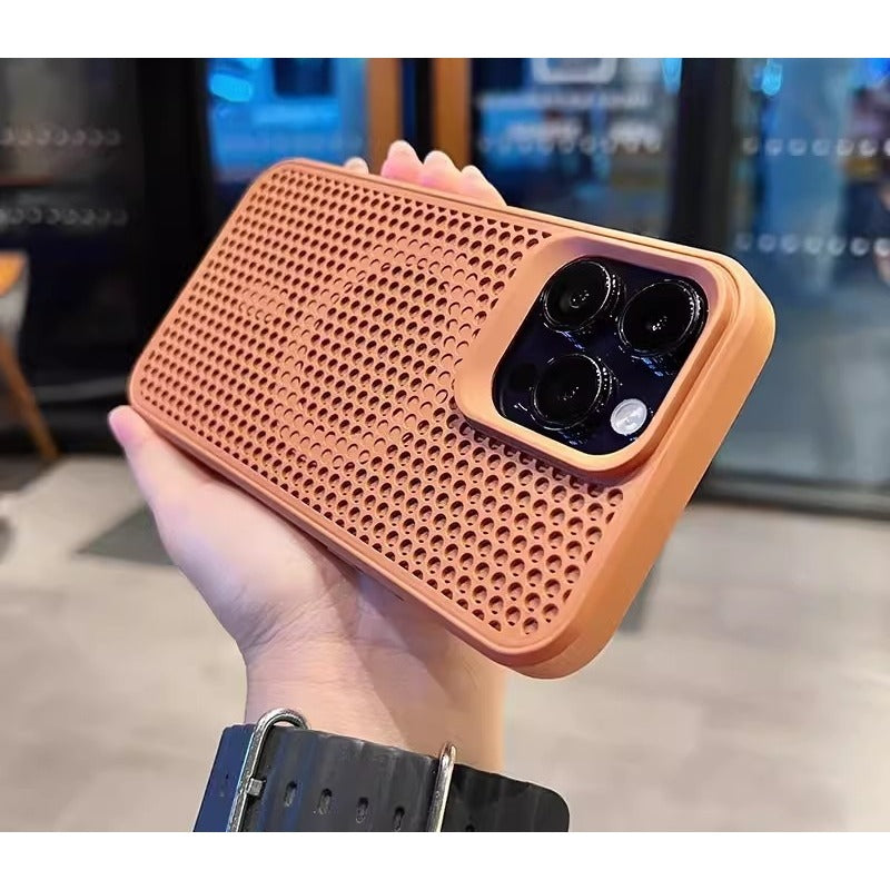 Honeycomb vented magnetic iPhone case