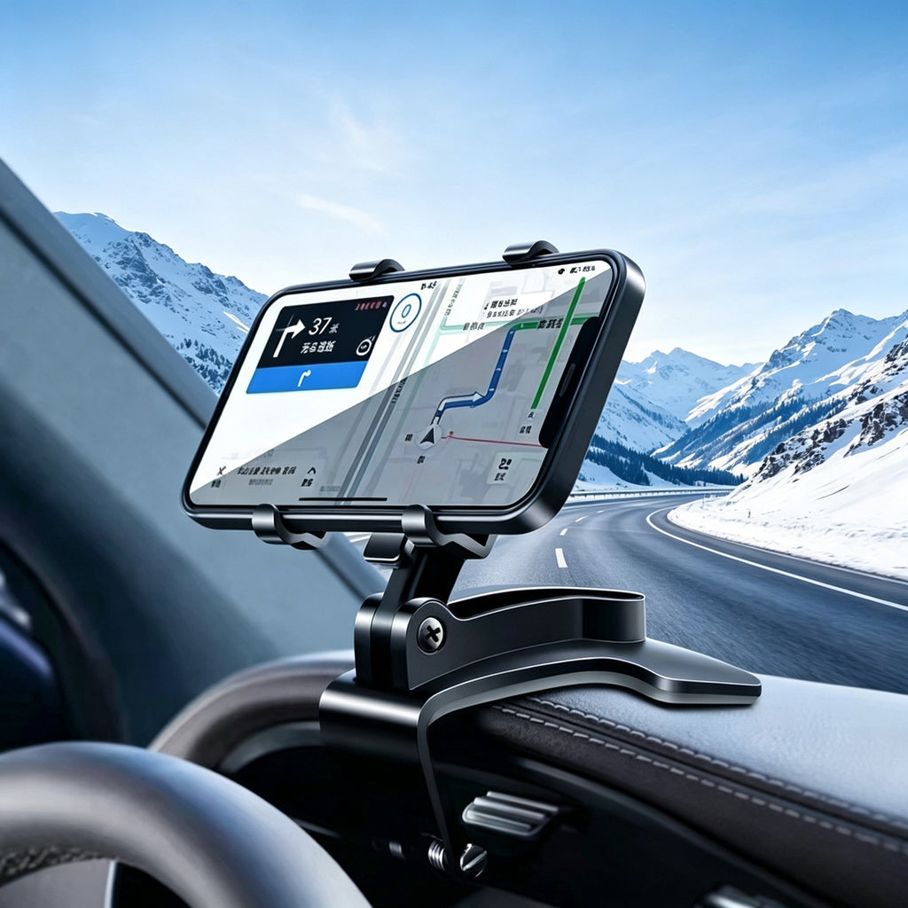 Magnetic Car Phone Mount for Dashboard and Screen Edge, 360° Rotation