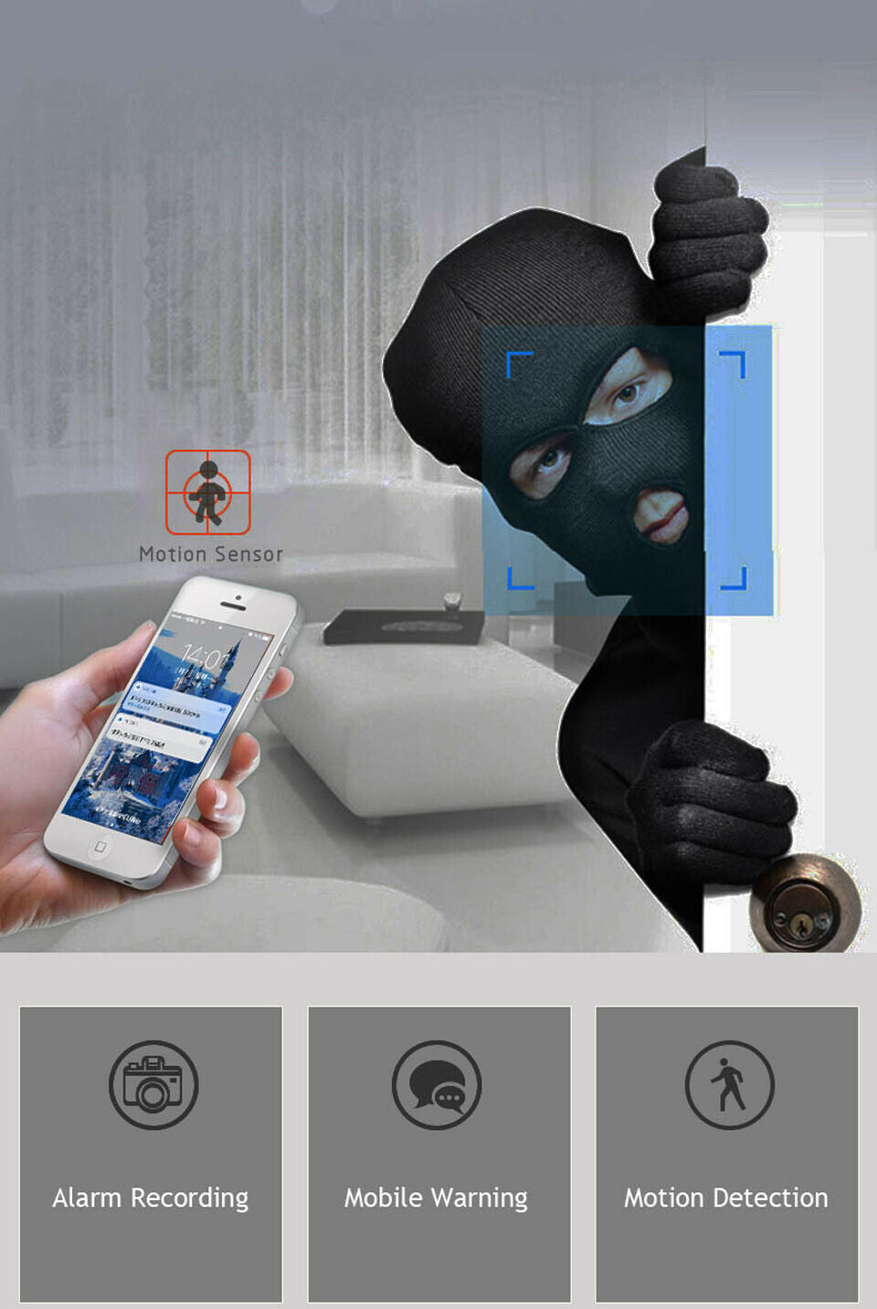 1080p Pan-Tilt Wi-Fi Security Camera with Night Vision and Two-Way Audio