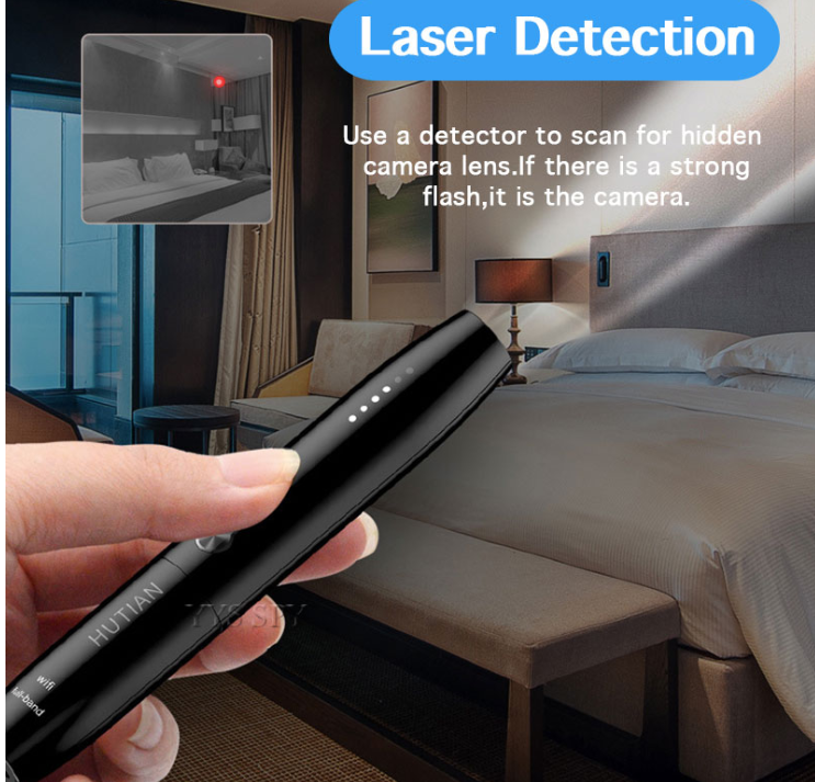 RF Bug Detector Pen for Hidden Cameras, Trackers and Wireless Bugs, 1–12,000 MHz