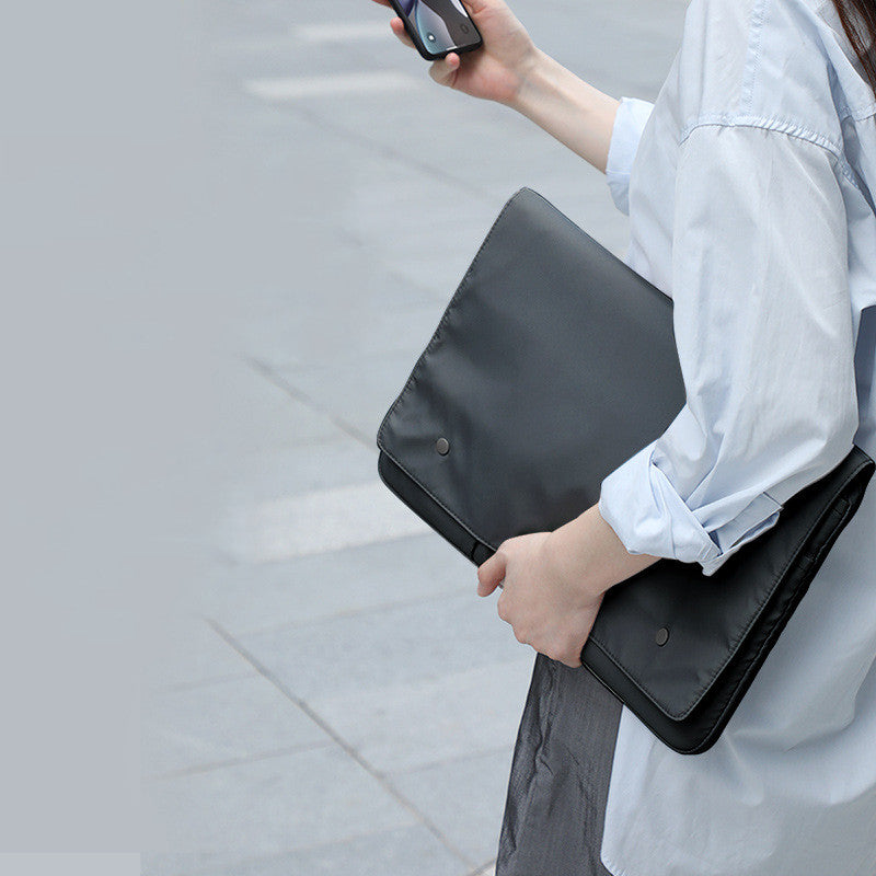 Slim Nylon Laptop Sleeve with Pockets, 13 to 16 inch, Black or White