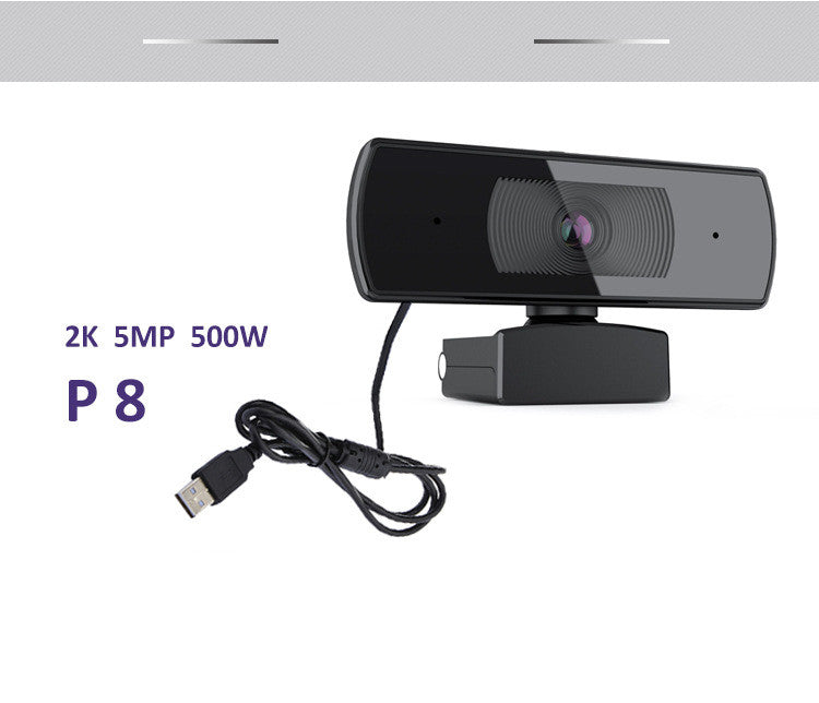 Autofocus USB Webcam with Privacy Cover and Built-In Mic