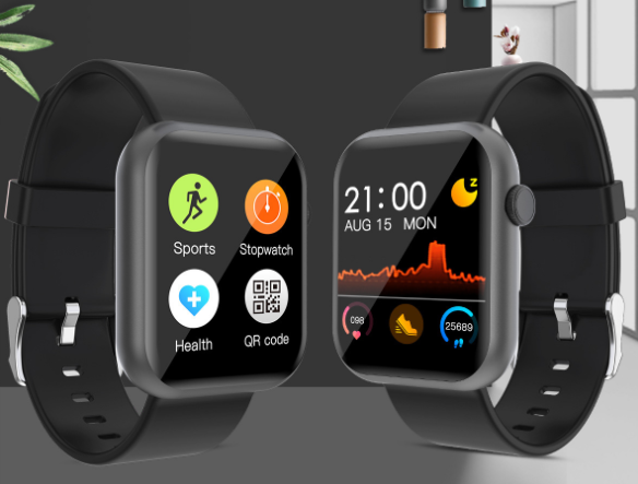 R3L Full-Touch Smart Watch with 1.3-inch Colour Display, Silicone Band