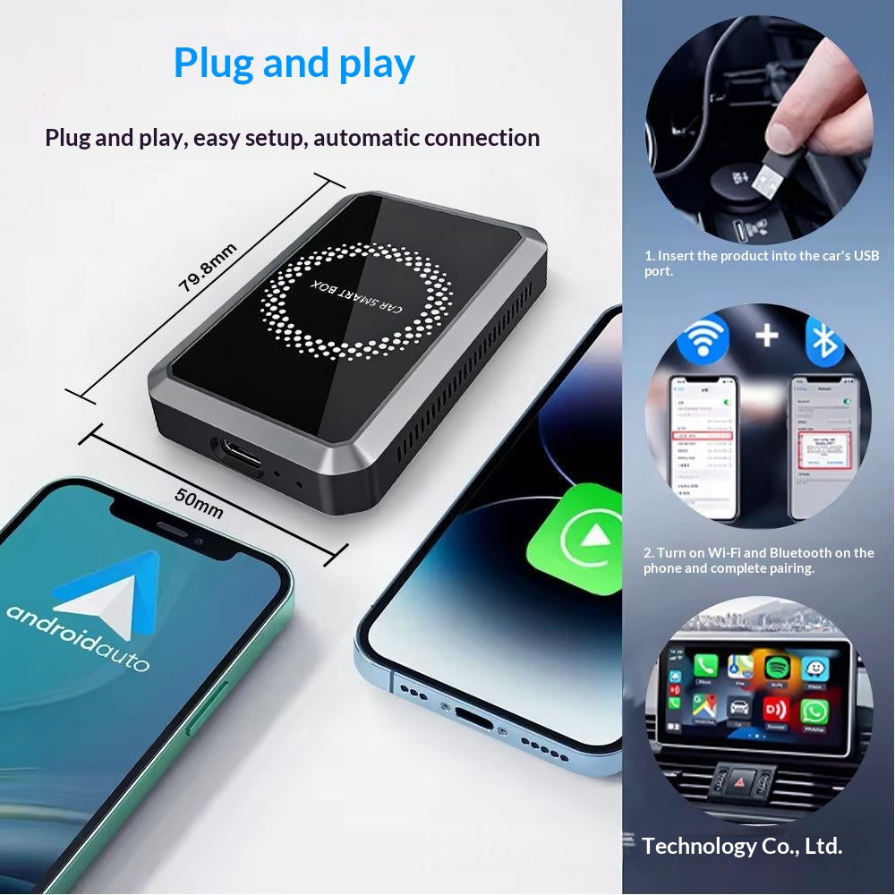 Wireless CarPlay and Android Auto Adapter with HDMI Input, CA50