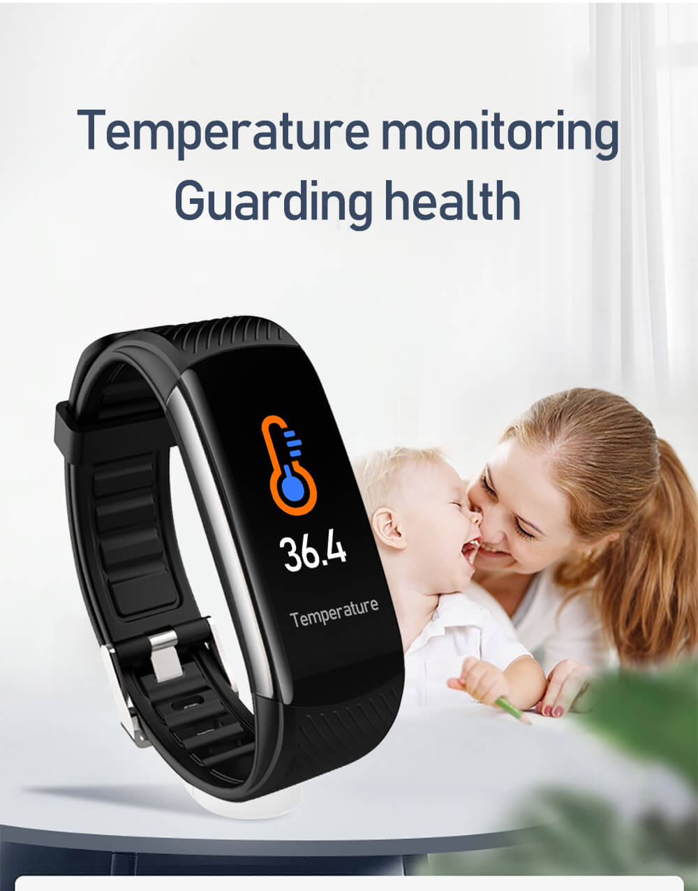 Smart Bluetooth Watch with Step Counter and Sleep Tracking