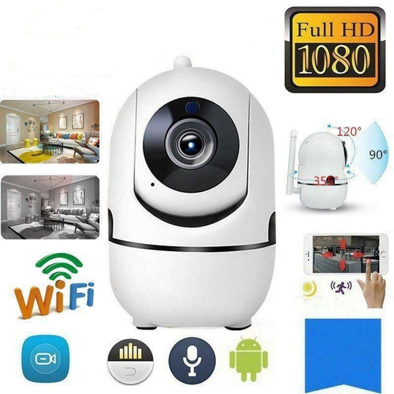 1080p Pan-Tilt Wi-Fi Security Camera with Night Vision and Two-Way Audio