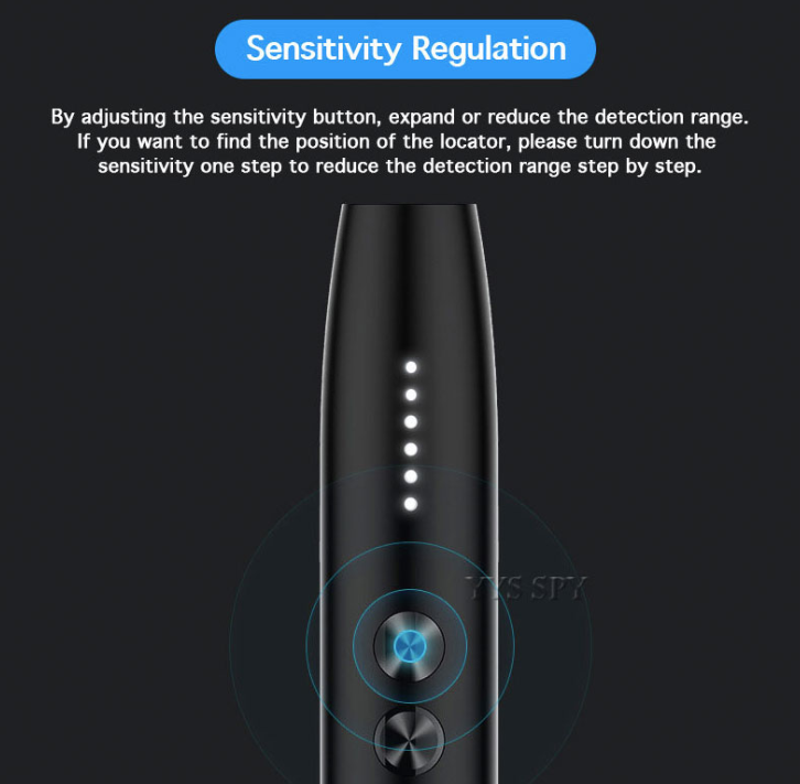 RF Bug Detector Pen for Hidden Cameras, Trackers and Wireless Bugs, 1–12,000 MHz