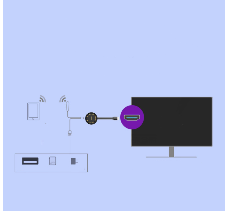 Wireless HDMI Screen Mirroring Dongle, 1080p, for Android and iOS