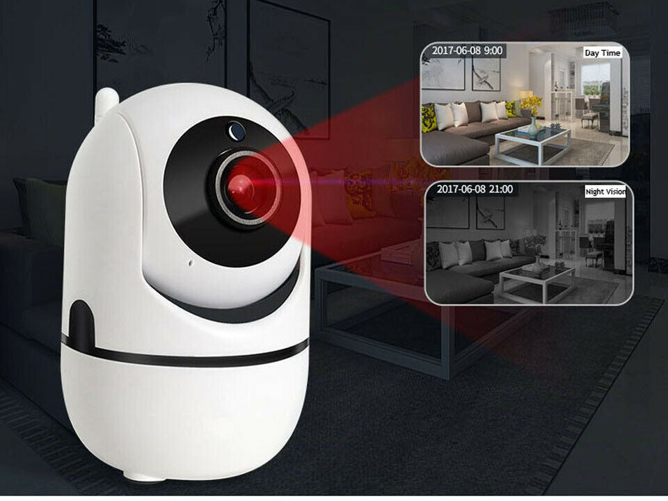 1080p Pan-Tilt Wi-Fi Security Camera with Night Vision and Two-Way Audio