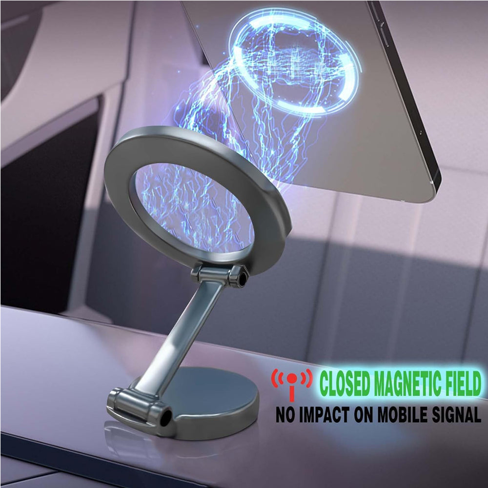 Magnetic Car Phone Mount with 51 Magnets, Zinc Alloy Body and 360° Adhesive Base