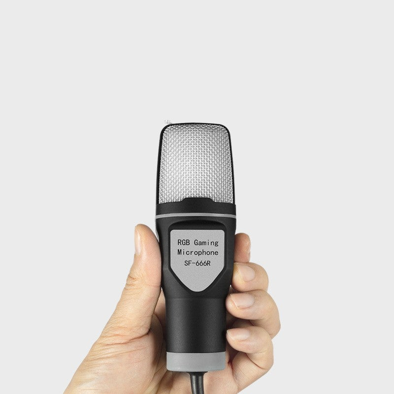 RGB USB Condenser Desktop Microphone with Pop Filter and Stand