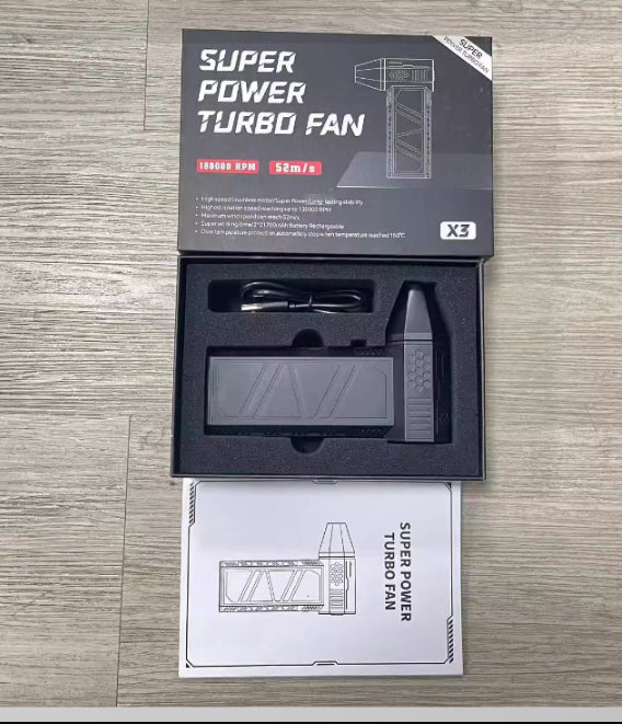 Rechargeable Mini Turbo Blower, 130,000 rpm Brushless, for Keyboards and PC Dust