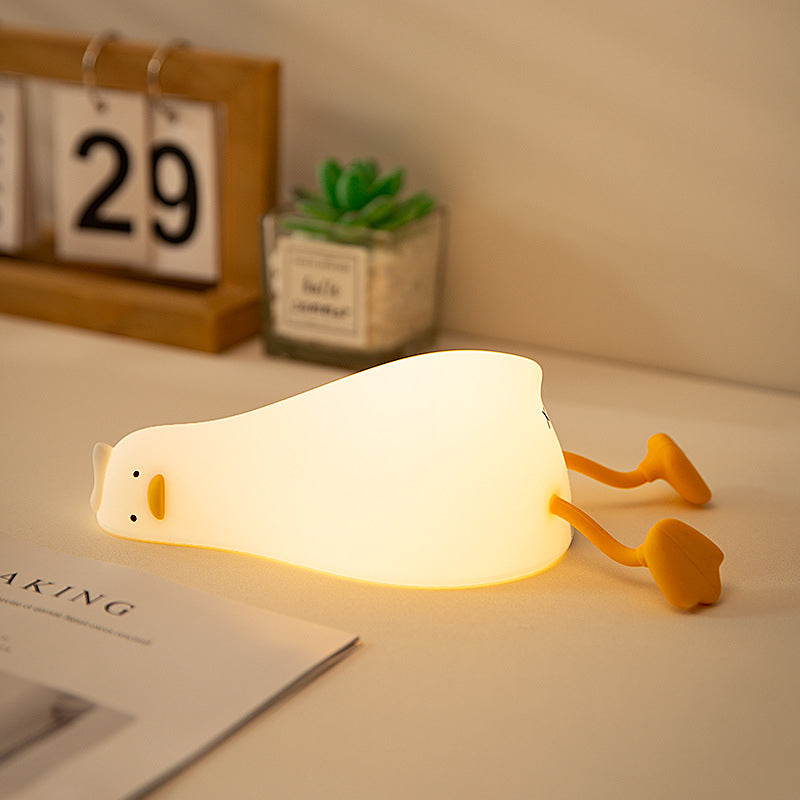 Squishy Silicone Bunny Night Light with Touch Dimming, 30-Minute Timer and USB-C
