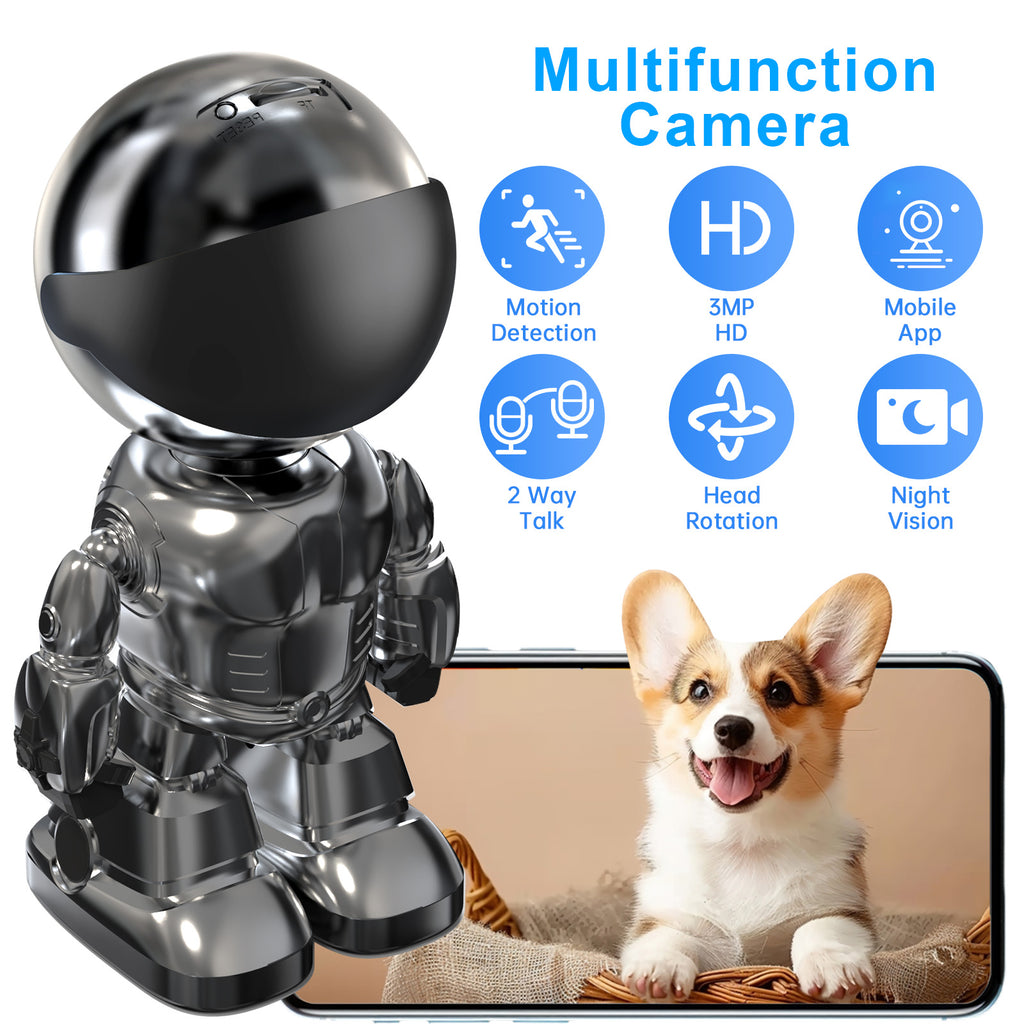 3MP Wi-Fi Pan-Tilt Indoor Security Camera with Auto Tracking