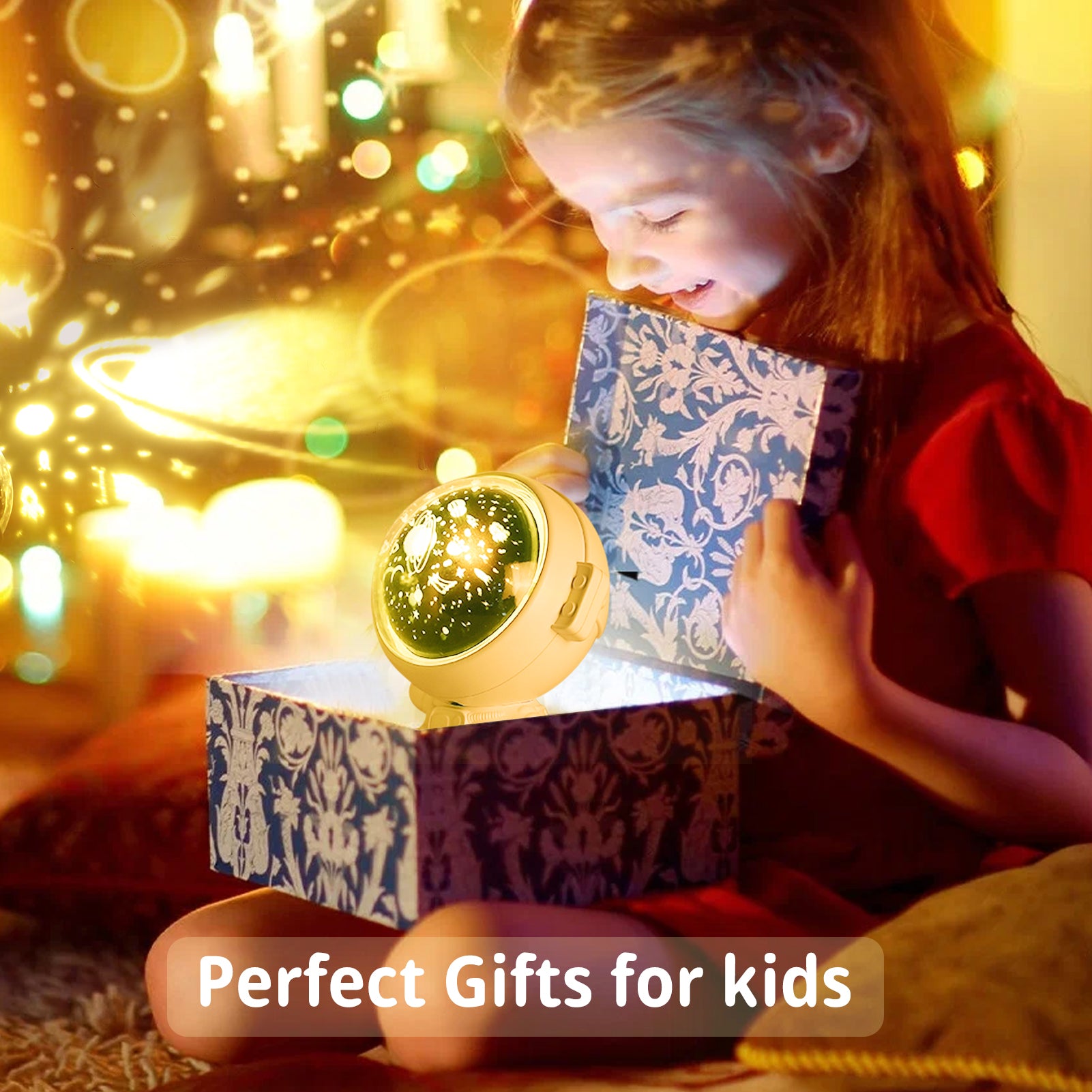 Astronaut Galaxy Projector Night Light with Nebula and Stars, Rechargeable