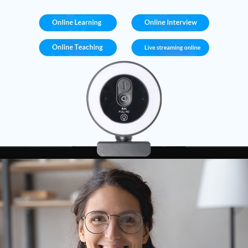 USB Webcam with Built-in Mic — 1080p, 2K or 4K Options