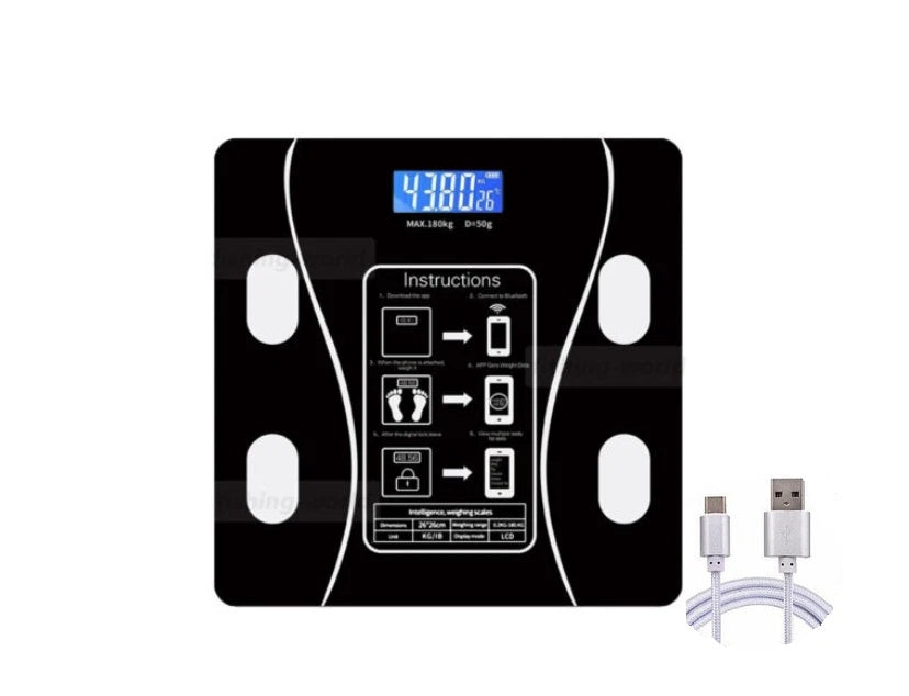 Bluetooth Body Composition Scale — Weight, Body Fat, Muscle and BMI in the App