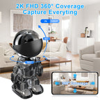 3MP Wi-Fi Pan-Tilt Indoor Security Camera with Auto Tracking