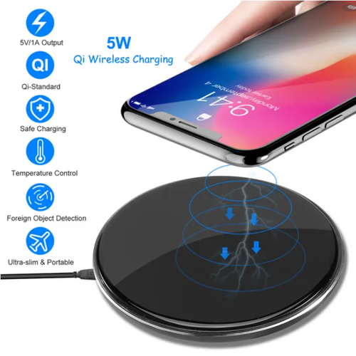 Qi Certified Ultra Slim Wireless Charging Pad, 5W