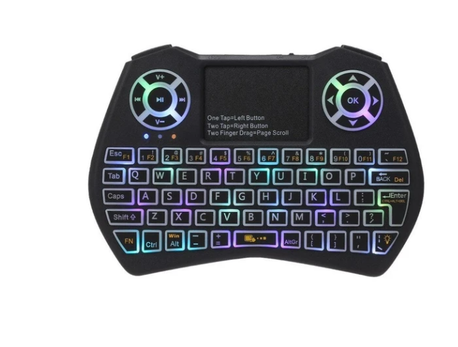 Backlit Mini Wireless Keyboard with Touchpad for TV, PC and Android Box