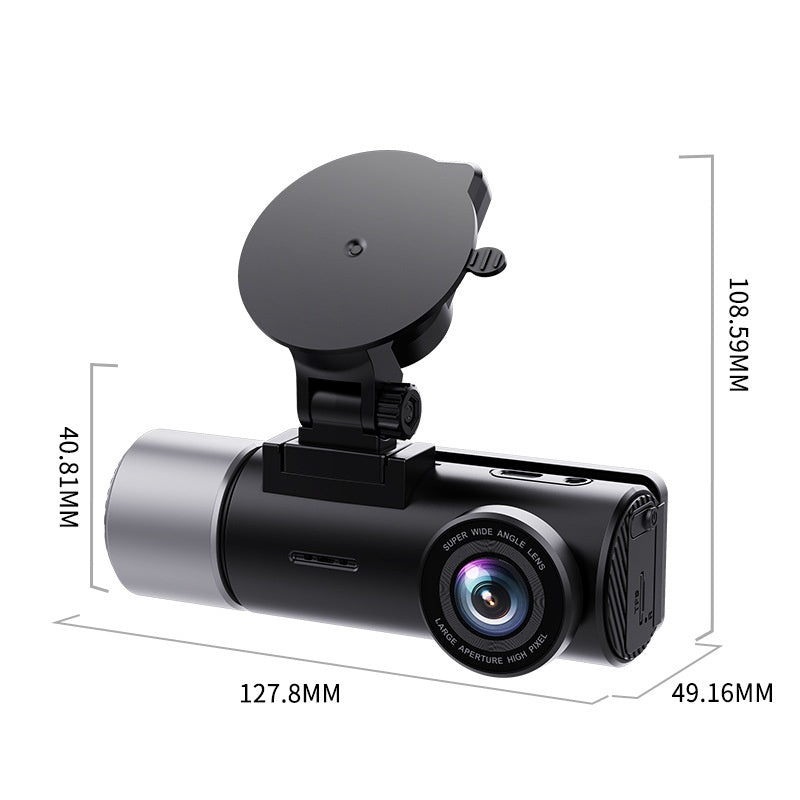 3-Channel 4K Dash Cam with Front, Cabin and Rear Recording