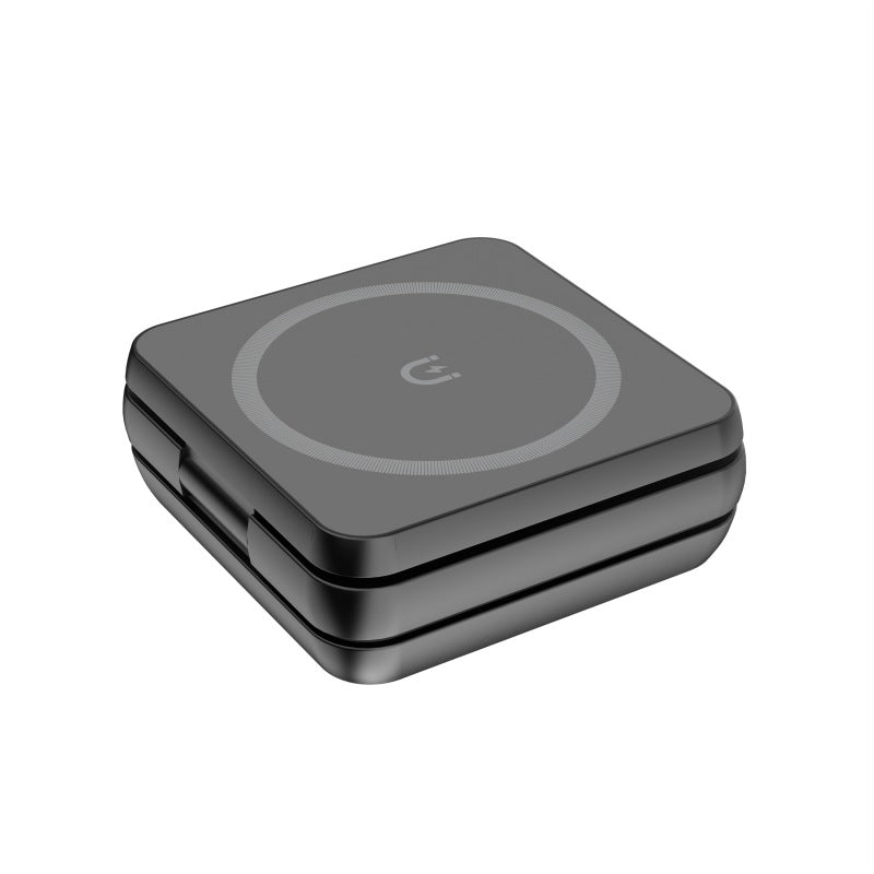 Foldable Magnetic Wireless Charger Stand, 15 W, USB-C, Black or White