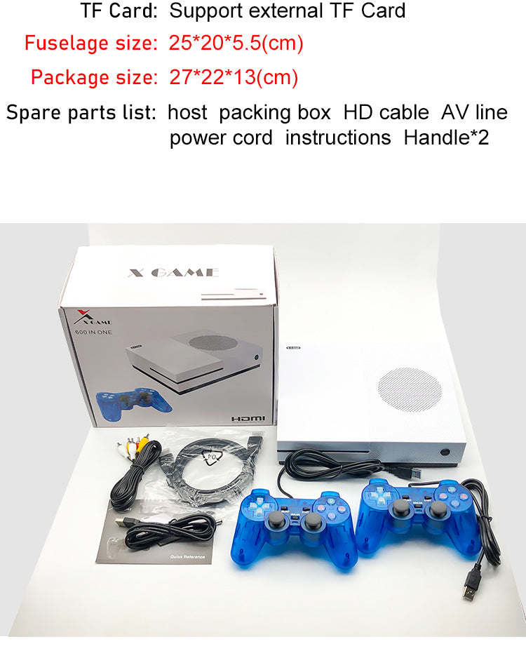 Arcade TV Game Console with Two Wired Joystick Controllers