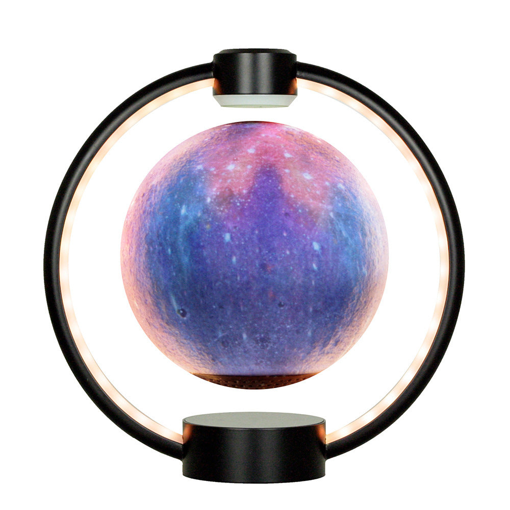 Levitating Moon Lamp with Bluetooth Speaker, Remote and Wood or Black Base