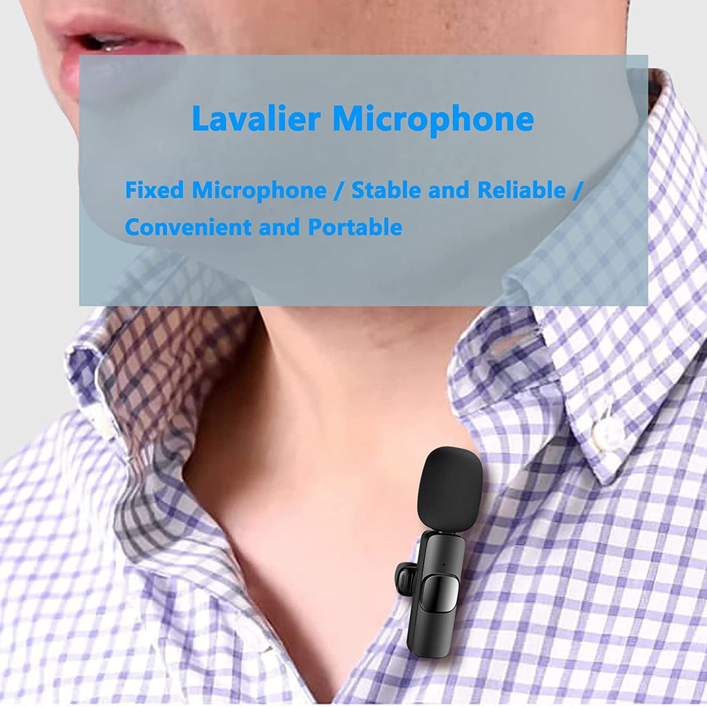 Wireless Lavalier Clip Microphone for Phones and Tablets