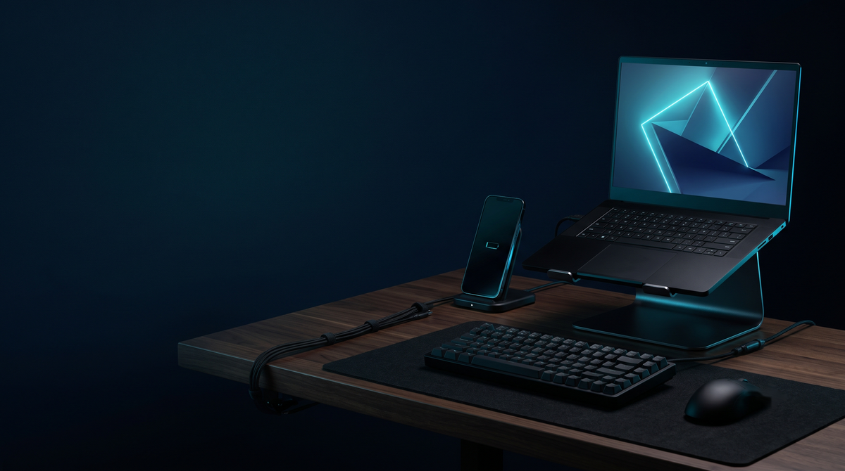 Cyper Store desk setup